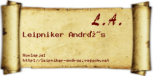 Leipniker András névjegykártya